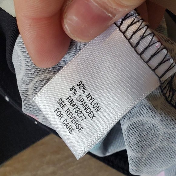 Y2K Black Halter Top Multi-color‎ Polka Dot Slinky Stretch Jersey Knit Size S/M - Picture 7 of 8